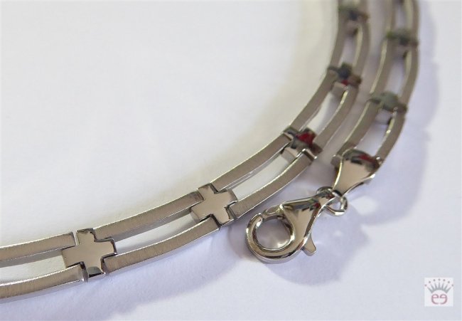 Silbercollier teilmatt, Silber rhodiniert