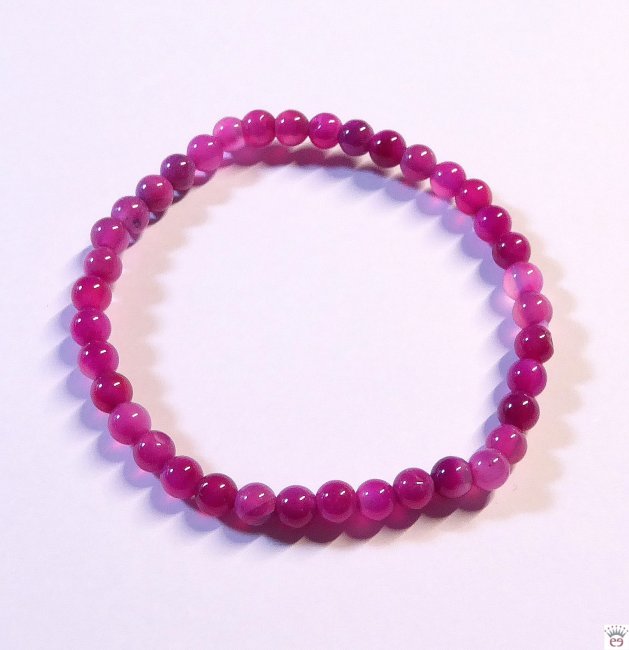 Edelsteinarmband Kinder, Achat pink