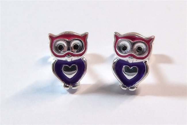 Silberohrstecker Eule, Kinderschmuck