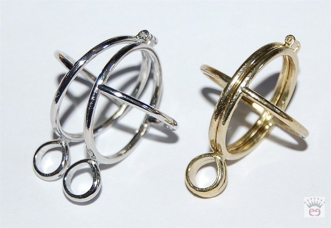 Kugelhalter Metall vergoldet/versilbert