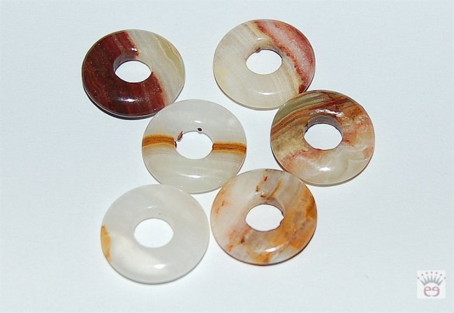 Donut Onyx-Marmor, ca. 15 mm