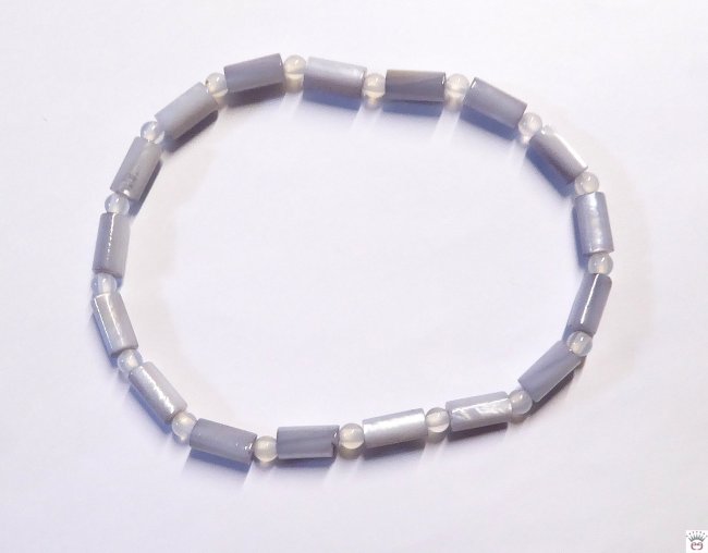 Muschelperlenarmband, Lavender Purple