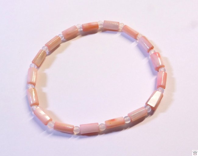 Muschelperlenarmband, Light Pink