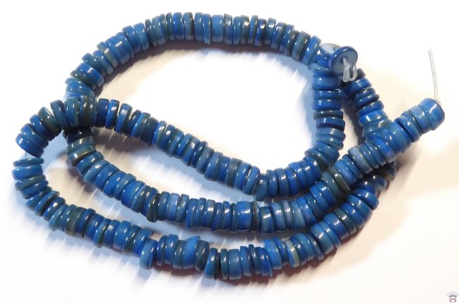 Muschelperlenstrang, Disc, Evening Blue