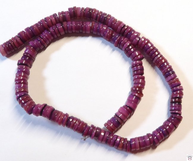 Muschelperlenstrang, Disc, Port Red Purple