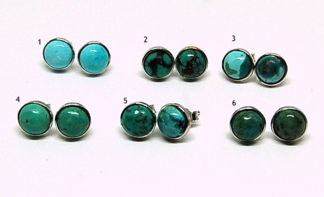 Silberohrstecker Türkis