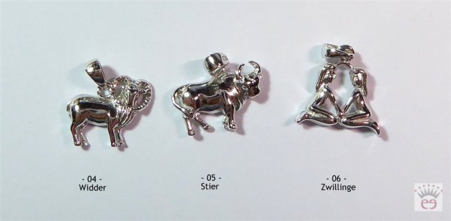 Sternzeichenanhänger Silber rhodiniert