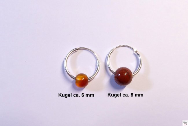 Creolen aus Silber 925 mit Kugeln