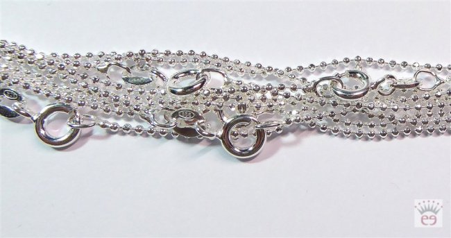 Kugelkette Silber 925 diamantiert