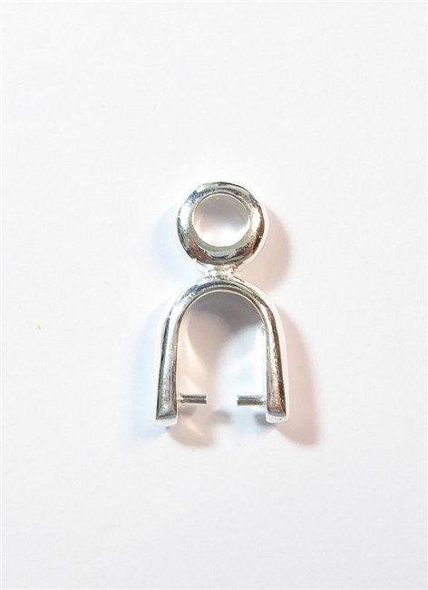 Steinhalter aus Silber für frontgebohrte Steine