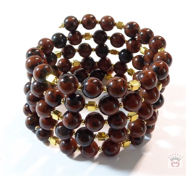 Memory Wire, Mahagoniobsidian, Messing
