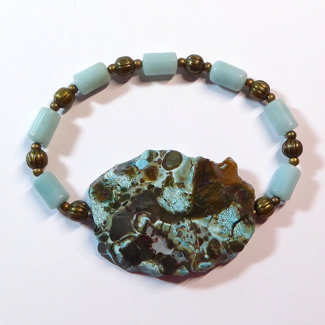 Edelsteinarmband Amazonit, Imperialjaspis