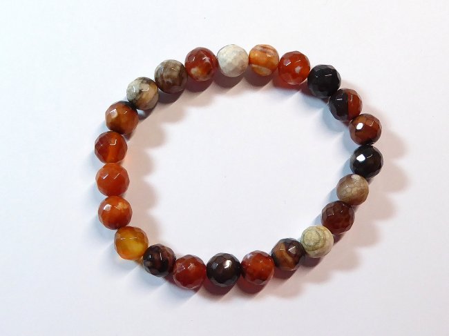 Edelsteinarmband Achat rot-braun