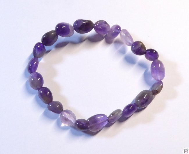Edelsteinarmband Amethyst, Nuggets klein
