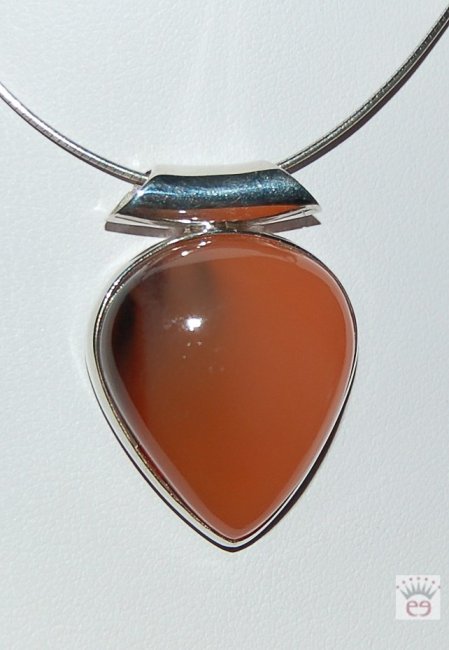 Tropfenförmiger Pipe-Anhänger Karneol