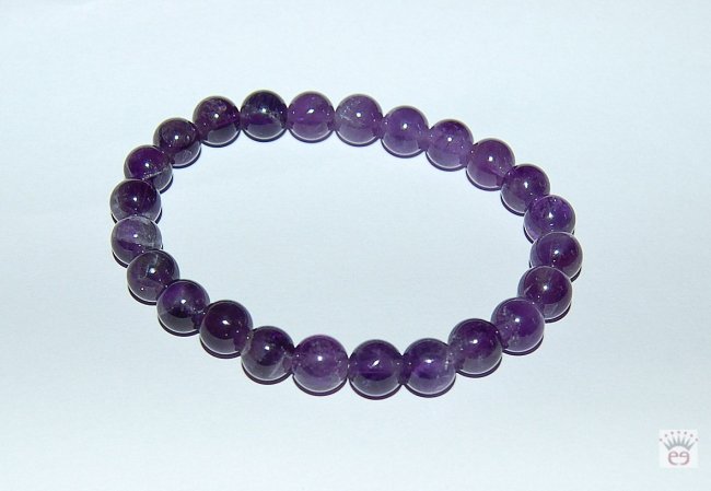 Armschmuck Kugelarmband Amethyst, ca. 8 mm