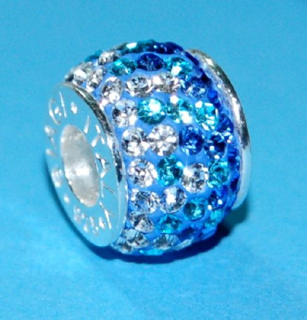 Carlo Biagi Bead, Swarovski Kristalle, ice blau