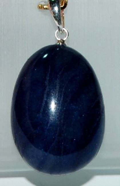 Edelstein Anhänger Tropfenform mit Silberöse
