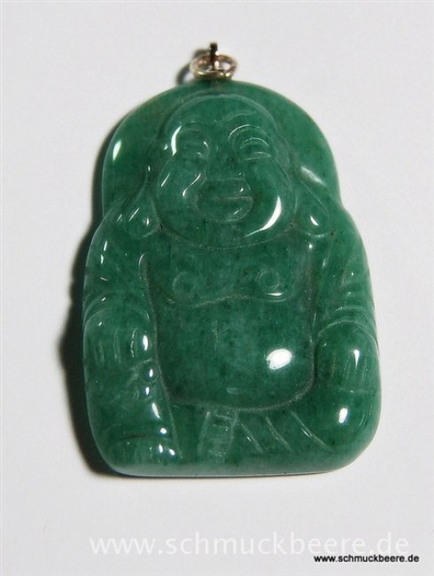 Grüner Aventurin-Anhänger in Buddha-Form