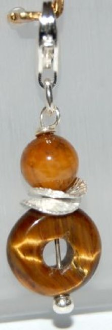 Tigerauge Rondell Charm