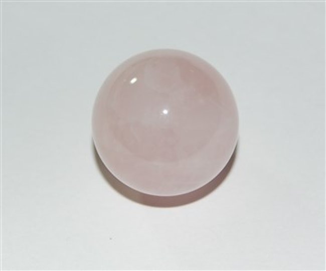Edelsteinkugel aus Rosenquarz, ungebohrt
