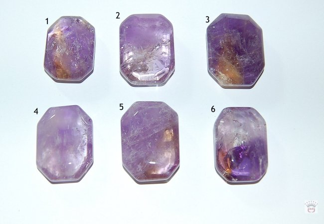 Achteckiger Flatstone aus Amethyst