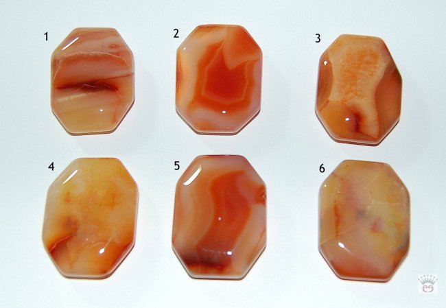 Achteckiger Flatstone aus Karneol