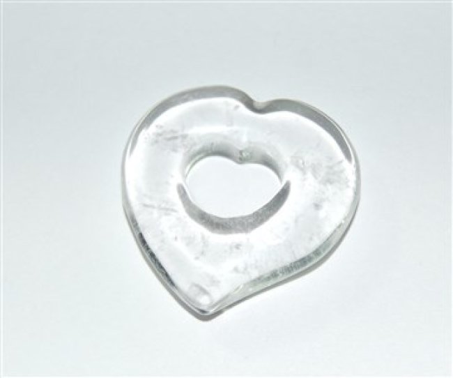 Herz in Herz-Anhänger, Bergkristall