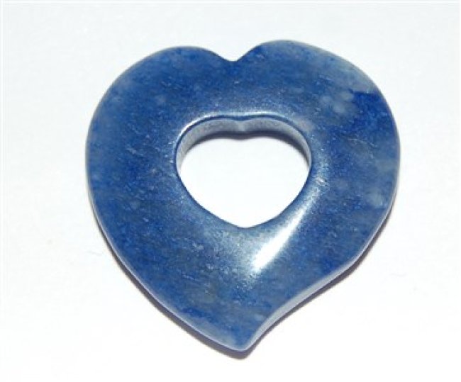 Herz in Herz-Anhänger, Blauquarz