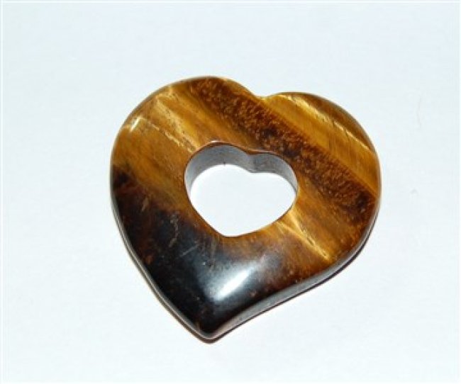 Herz in Herz-Anhänger, Tigerauge