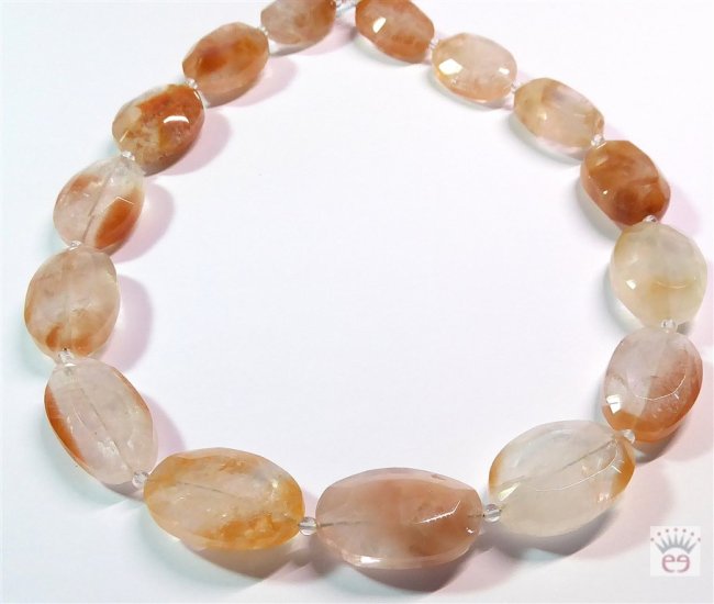 Edelsteinkette Hämatitquarz, Bergkristall