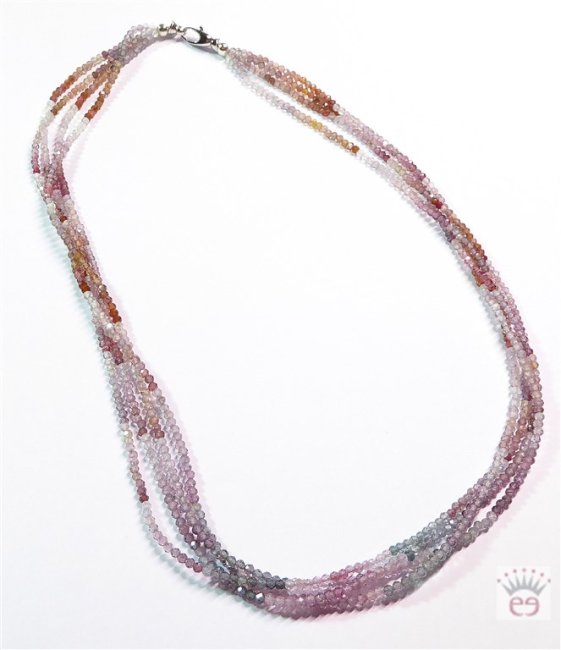 Edelsteinkette Spinell facettiert Multicolor