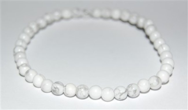 Armschmuck Kugelarmband Magnesit, ca. 4 mm