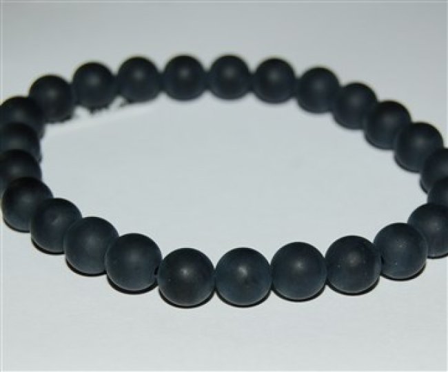 Armschmuck Kugelarmband Onyx (beh.), matt, ca. 8 mm