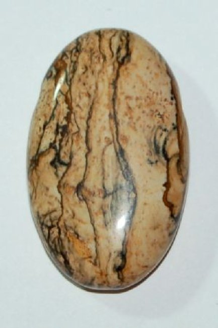 Edelstein Anhänger Linsenstein Landschaftsjaspis
