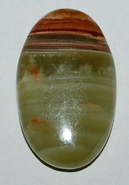 Edelstein Anhänger Linsenstein Onyx-Marmor