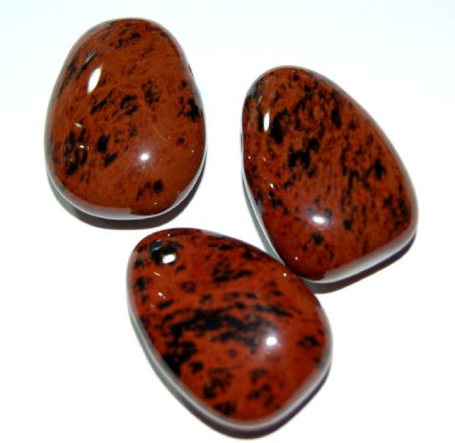Edelsteinanhänger Mahagoniobsidian, Tropfen