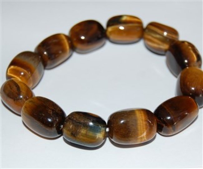 Elastisches Nuggetarmband Tigerauge