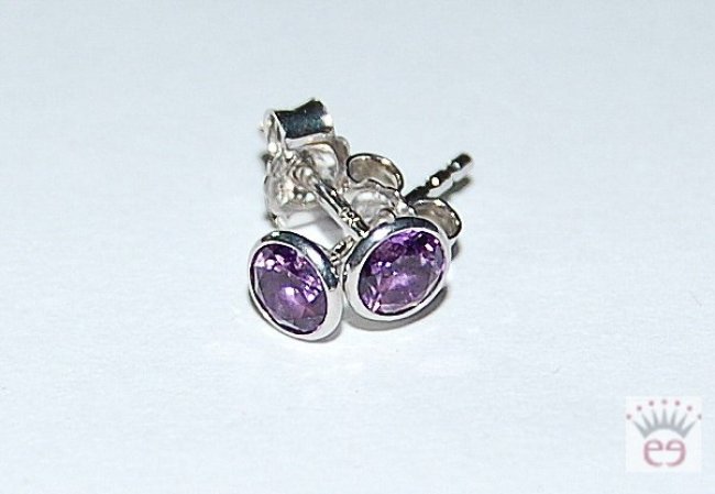 Kelchstecker aus Silber mit facettiertem Amethyst