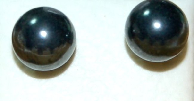 Ohrstecker Hämatit, 6mm