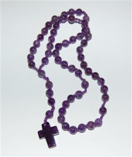 Rosenkranz aus Amethyst-Kugeln