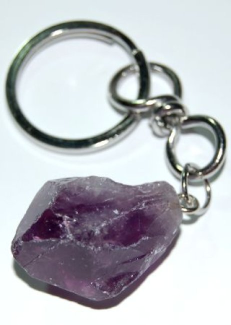 Edelsteinschlüsselanhänger Amethyst roh