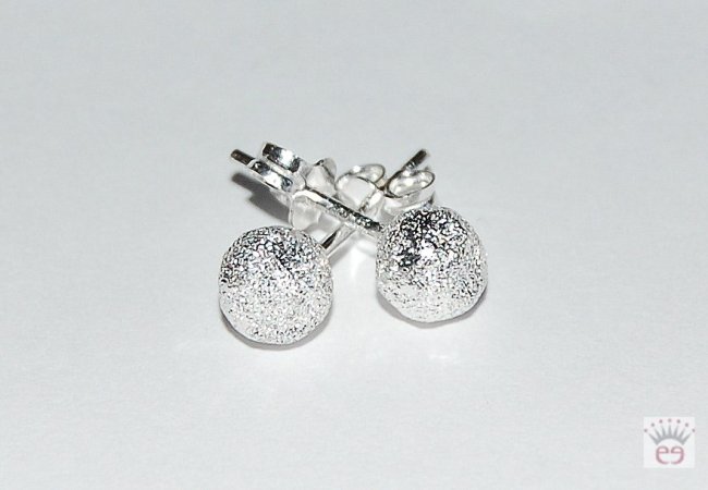 Ohrstecker diamantgehämmert, Silber