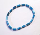 Muschelperlenarmband, Light Petrol Blue