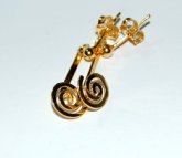 Spiralohrhänger vergoldet für Mini-Donuts